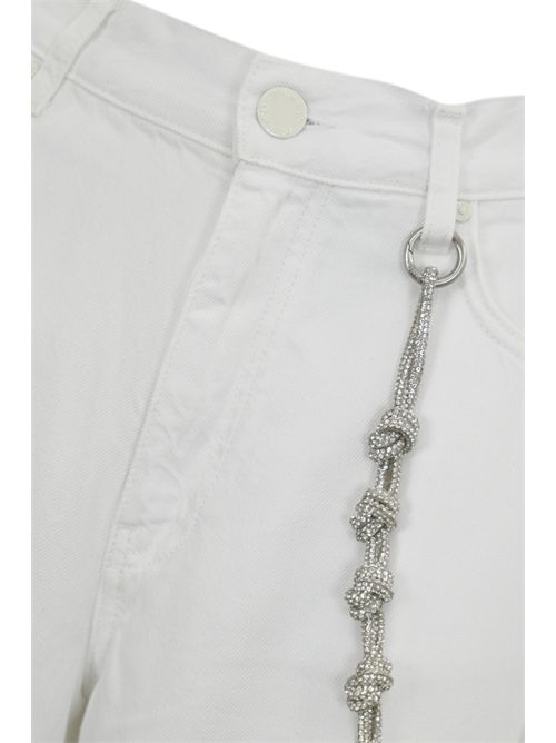 Pantaloni larghi Lauryn con catena gioiello Bianco PINKO | 104601 A2DOZ04